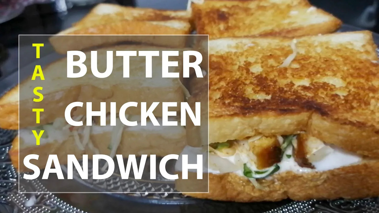 Tasty butter chicken sandwich