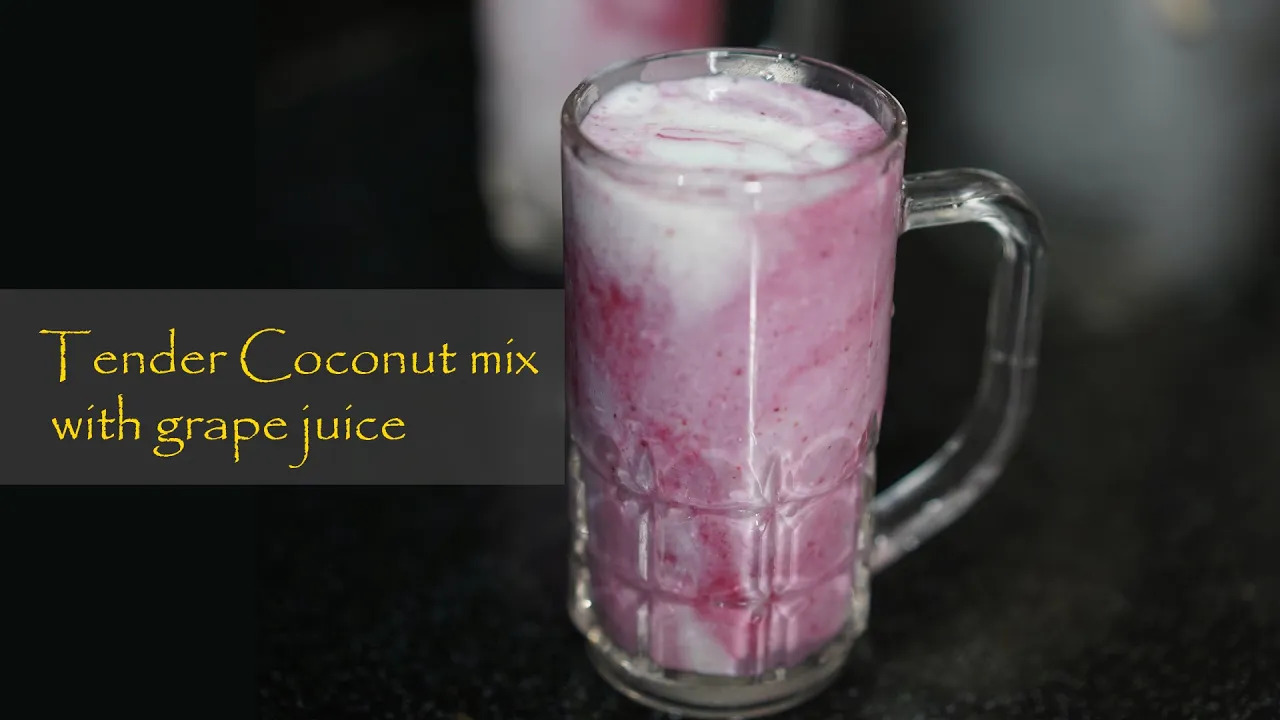 Tender coconut mix with Grape juice